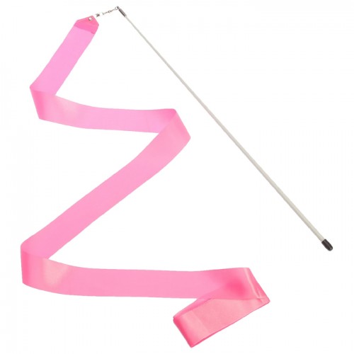 Лента гимнастическая  6 м. с палочкой 8220 розовая